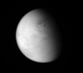 Titan has lakes and seas of liquid methane (natural gas) and ethane near its pole The seabed may be covered in a