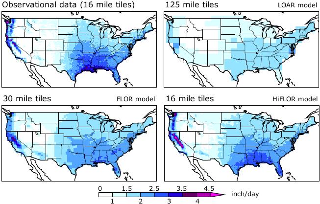 which tropical cyclones can develop. Finally, the HiFLOR model furt Improve resolution: U.S. Precipitation Extremes Example to be 16 16 miles.