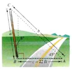 DR. YOU: 018 FALL 173 EXAMPLE 9 YOUR TURN 9 A pole tilts toward the sun at an 8 angle from the vertical, Because of prevailing winds, a tree grew so that it was and it casts a