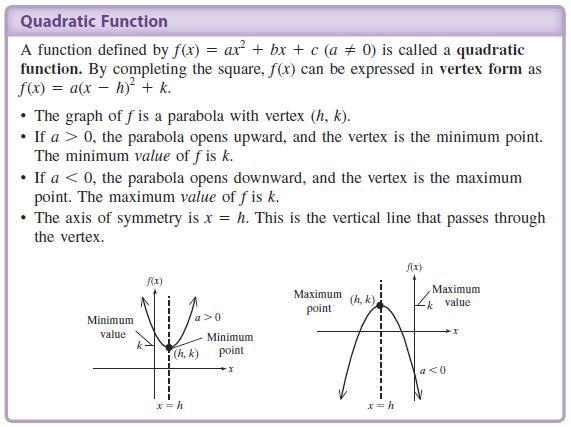 Chapter 3 Page 2 of 23 3.1 Quadratic Functions and Applications Quadratic functions are of the form. It is easiest to graph quadratic functions when they are in the form using transformations.