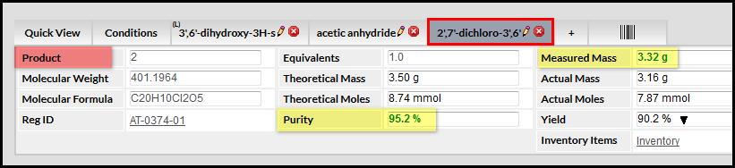 Density Measured Mass and Purity