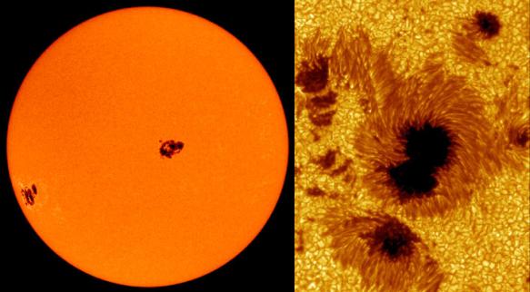 The solar magnetic field produces several features: Mar 19 10:44 AM 1) Sunspots Mar 20 9:32 AM Sunspot activity varies from low to high and back again over an 11 year period.