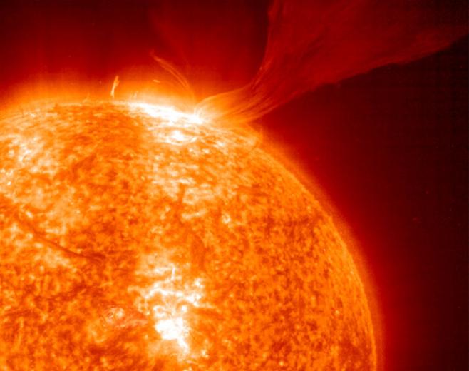 The sun's magnetic field is twisted around by the sun's rotation making it very complex.