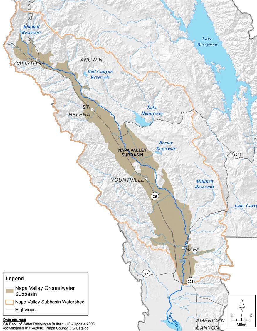 Water Budget Area: Napa Valley Subbasin Water budgets involve