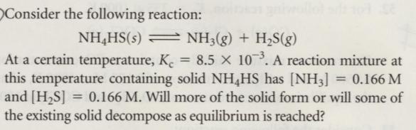 Manipulating K eq K eq for the reverse of a reaction 1 K eq (reverse) = K eq (forward) double reaction triple reaction K eq = K eq 2 K eq = K eq 3 (new) (old ) (new) (old ) etc.