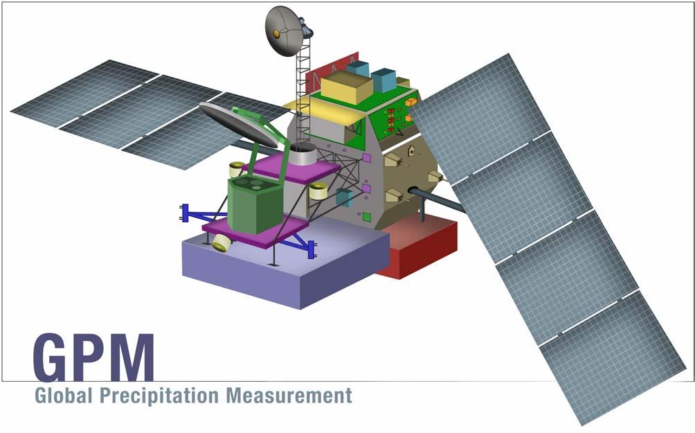 2) A multi-satellite constellation, with each satellite equipped with a passive microwave radiometer that measures rainfall and other forms of precipitation over broad measurement swaths, 3) A Ground