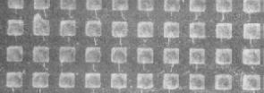 SEM micrographs of a patterning