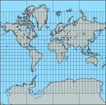 Mercator Projection Mercator maps have both latitude and