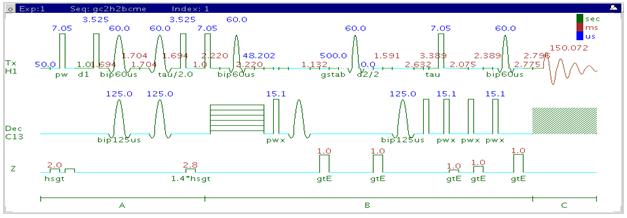 8 Heteronuclear CRISIS2- (HC)Crisis2 gc2h2bcme gc2h2bcme General description and usage Description: Two Dimensional heteronuclear 2- bond J- correlation spectroscopy with bip and/or adiabatic 180 o