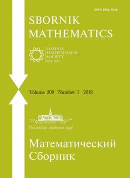 Sbornik: Mathematics iopscience.org/msb S 0.