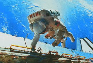 During space walks, astronauts are tethered to the shuttle so they don t float away. Space Walking Astronauts do delicate repairs on satellites or the space station by hand.