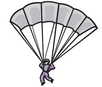 2009 C 10 8. A parachutist jumps out of an aircraft. Sometime later, the parachute is opened. The graph shows the motion of the parachutist from leaving the aircraft until landing.