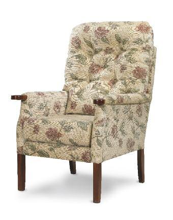 shown in Fabric: c288 Wood: Light oak avon chair* Provides a soft back cushion with lumber section and sumptuous edge seat.