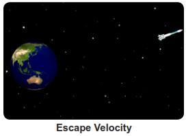 To find the minimum velocity, v e which will cause the rocket to escape the earth s gravity, assume K E of distant rocket is also equal to zero.