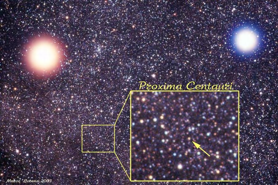 The Sun s neighbourhood Proxima Centauri and Alpha Centauri is about 4 light years away.