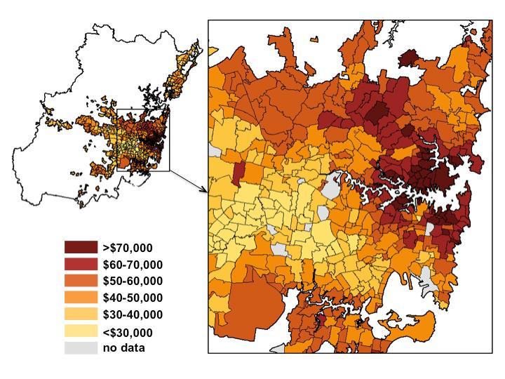 Sydney median income 2011: residents aged 25-65