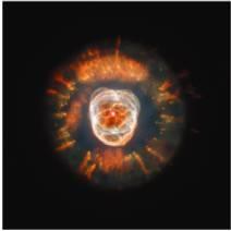 Planetary Nebulae A final pulse ejects the H and He into space