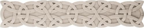 807000 CROWN MOULDING 4.25" H x.625" T x 96" L CROWN MOULDING WITH GAELIC INSERT INSERT AND MOULDING SOLD SEPARATELY 490127 GAELIC INSERT 2.22" H x.