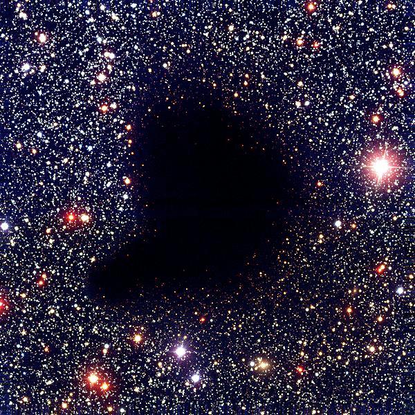 Barnard 68 is a Bok globule 410 ly away (one of the closest) size about 12,000 AU (similar to Oort cloud