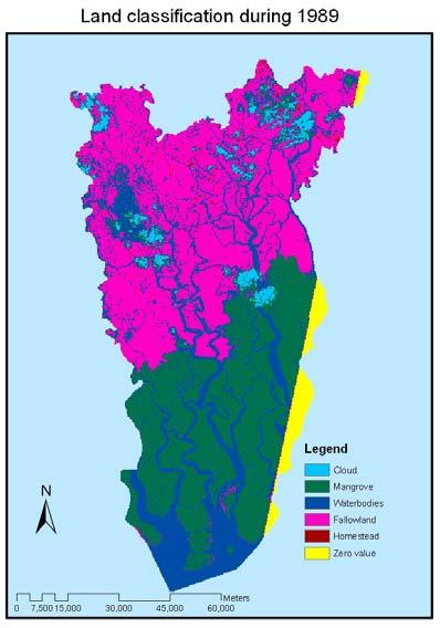 classification of Landsat image during 2002 in the study area Map 4: Land