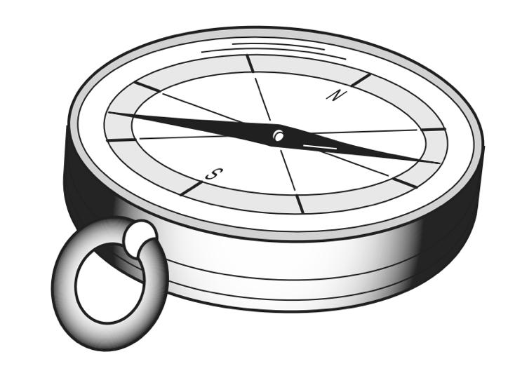 34. The picture below shows a compass.