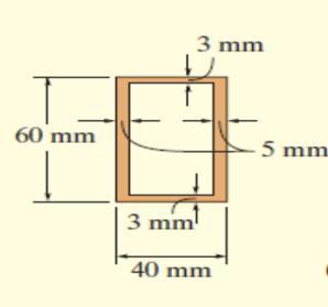 Thin-walled Tubes of Closed Section Example 5 (Continued) <FBD> 60 N m 5 N m 5 N m C D B E Between DE, applied moment, Between CD, applied moment, M t =5 Nm M t =60 Nm