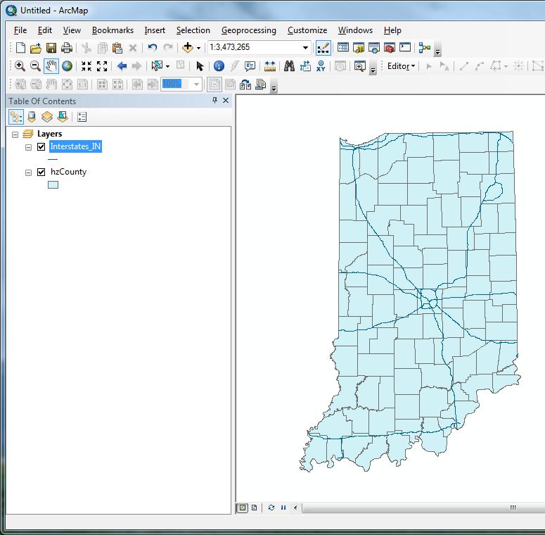 Although the roads appear similar to what they did before defining the coordinate system of the data, you now can have confidence that ArcMap is displaying the data correctly.
