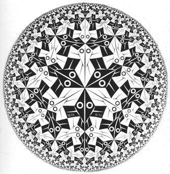 110 TOLEDO plane L = {y < 0}. Now Figure 9.2. Escher s Circle Limit 1.