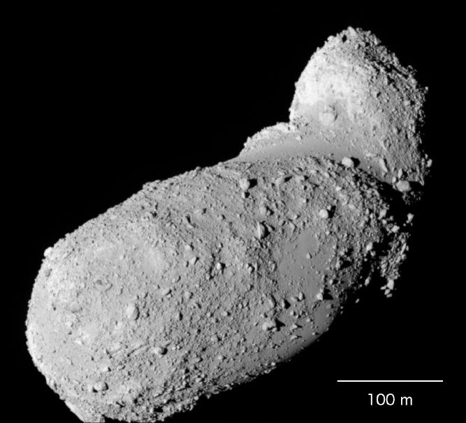 18 Figure 1.3: This image of the aggregate asteroid 25143 Itokawa was taken by the Hayabusa spacecraft from a range of about 5 km.