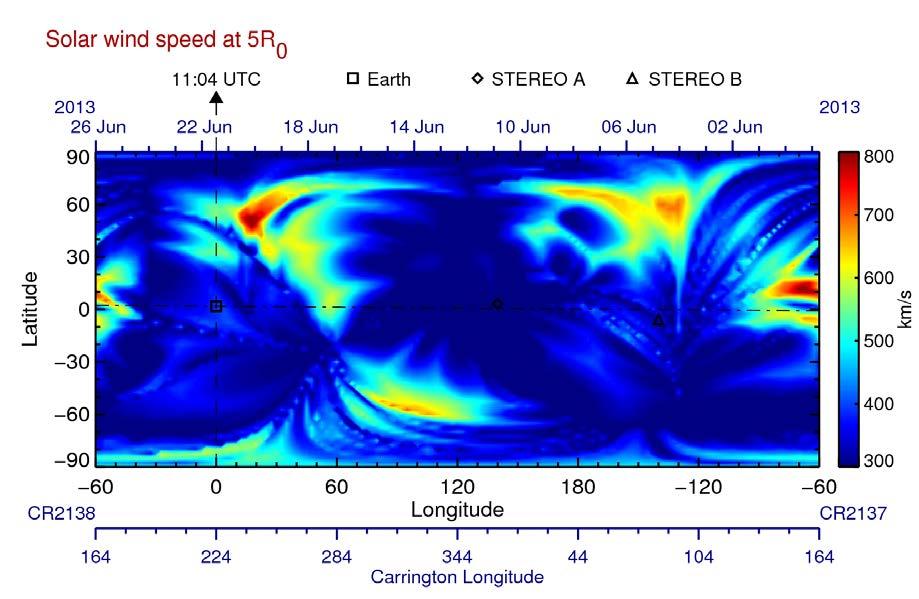 In our standard calculations we use n max = 120 (m [0, n max ]). In Fig. 1 (b) we show the PFSS-derived photospheric field with n max = 120.