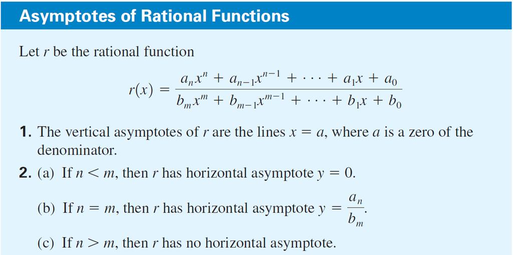 EXAMPLE: Find the vertical and horizontal asymptotes of r(x) = 3x2 2x 1 2x 2 +3x 2.