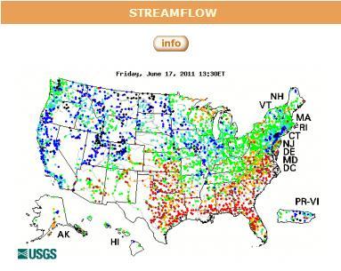 Midwest Drought Information Page USGS Streamflow This map is a