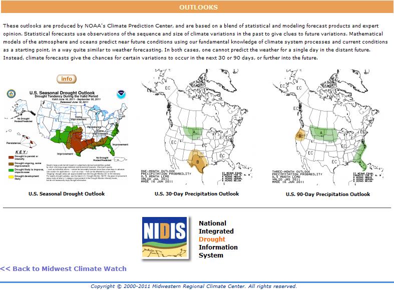 Midwest Drought Information Page Outlooks The Drought Outlook, and 30- and 90-day