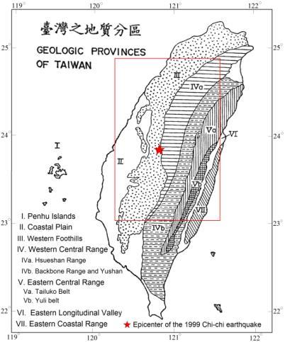 Landslide Probability (%) Model Training Event Chi-Chi Earthquake-induced Landslide Inventory 2.5% 2.%.5% Rock Deep Shallow.%.5%.% log cumulative counts 4.