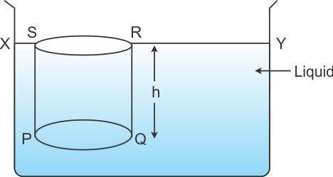 Answer 6 (a) Consider a vessel containing a stationary liquid of density. Consider a horizontal surface PQ within the liquid at a depth h below the free surface XY. Let the surface area of PQ be A.