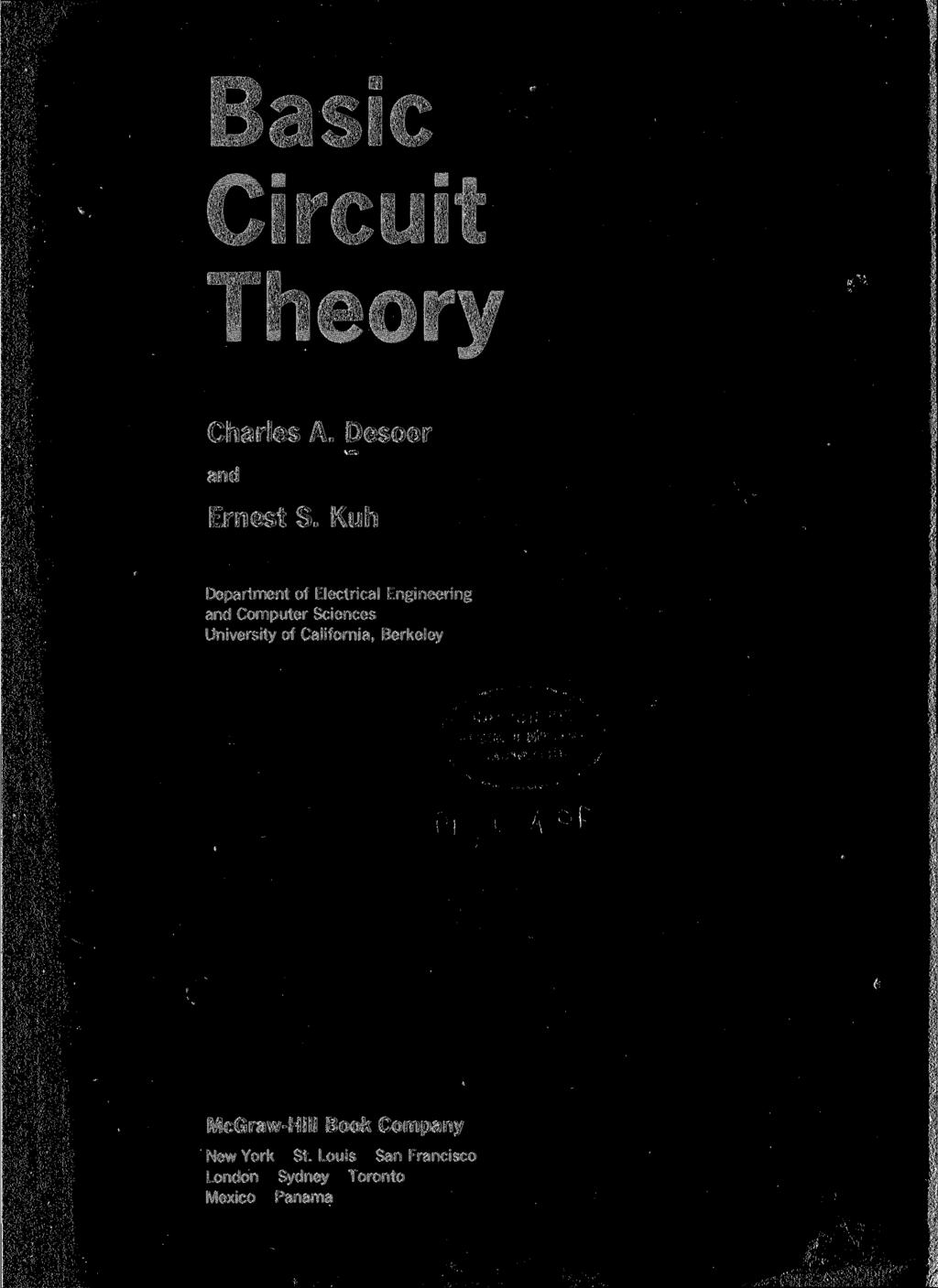 Basic C m ш ircuit Theory Charles A. Desoer and Ernest S.