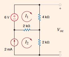 1. Open circuit voltage and R Th Mesh-Current Method:!6 + 4k " I 1 + 2k " ( I 1!