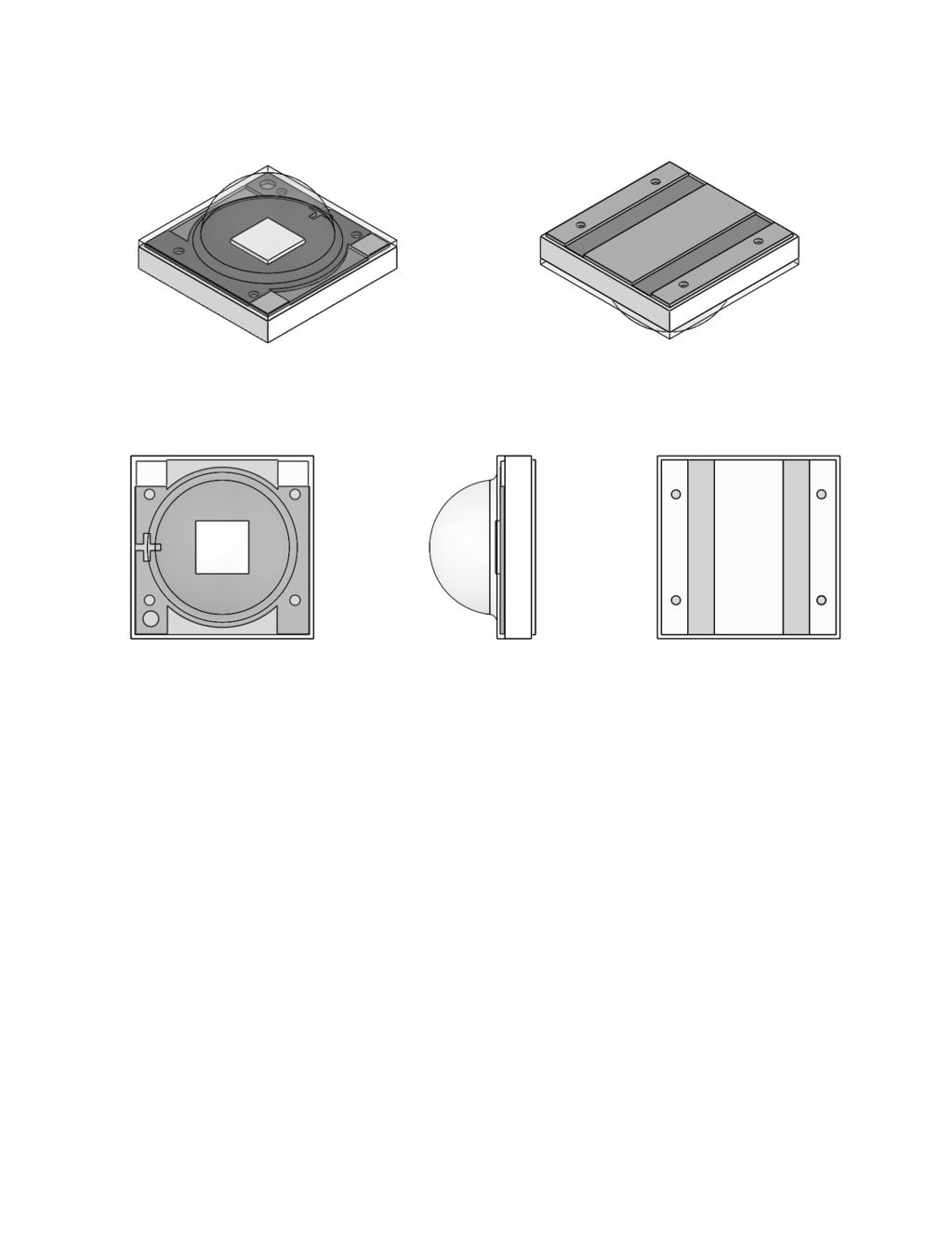 Mechanical Dimensions (T A = 25 C) All measurements are ±.13 mm unless otherwise indicated. 3.45 2. 3.3.73 2.3.5 3.45 2.6 1.3.5 Top View Side View Bottom View.