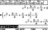 general quadratic equation, ax 2 +