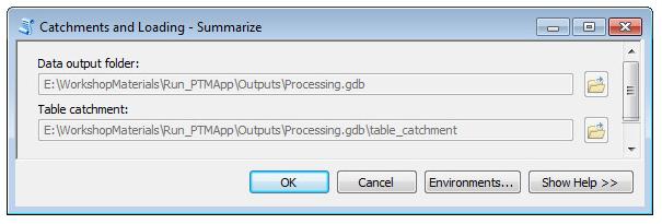 Data Output Folder: location where output products will be