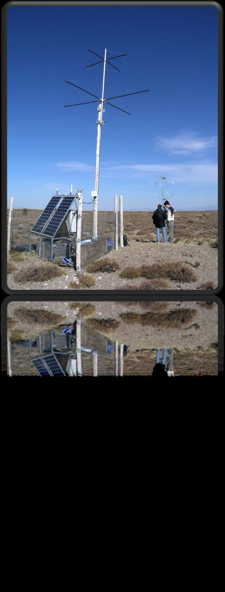 Prototype Station antenna electronics solar panels An air