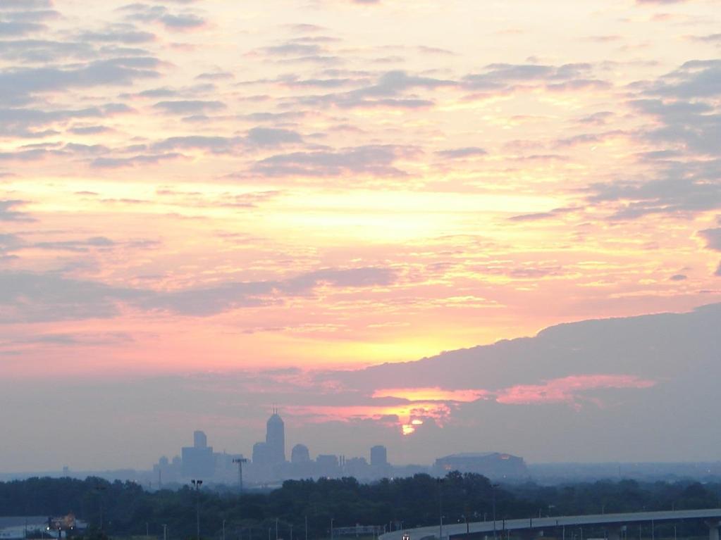 Pictured above is the sunrise at Indianapolis on the Summer Solstice, June