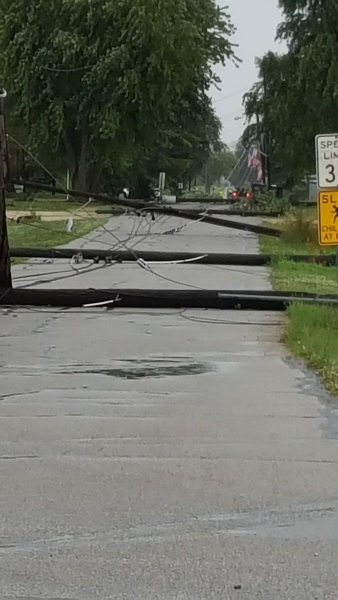 Pictured above is storm damage in Saratoga in east
