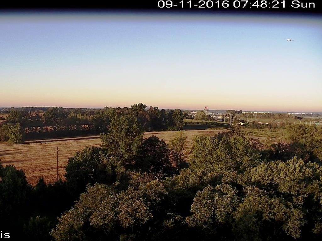 Pictured above is an aerial view from the office tower cam of the morning of the 11 th.