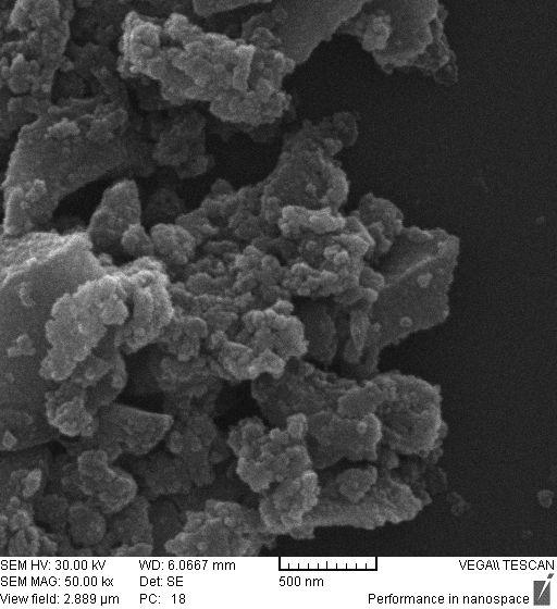 3.4. Result of SEM Fig.3. FT-IR spectra of N, S-codoped TiO 2 Photocatalyst SEM image of N, S-codoped TiO 2 at sol-gel method was presented in Fig.4. It is obvious that the TiO 2 crystal was agglomerated significantly.
