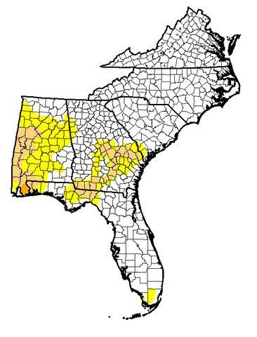 3 of 9 10/23/2015 8:49 AM USDM Southeast Region map published on October 20, 2015 The historic amounts of rainfall received earlier this month caused extreme flooding that destroyed homes and roads