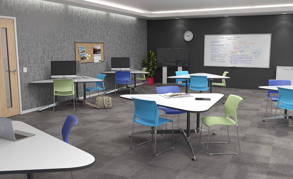 Shaped Tables Education Benefits of collaborative learning Table shape as shown Nebula Education Tables are specifically designed to support 1 Positive interdependence 1750mm 1580mm flexible learning