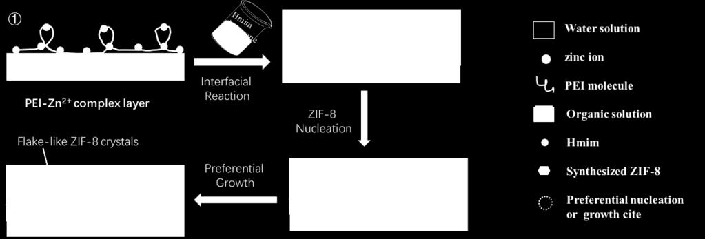ZIF-8 via chelation assisted interfacial