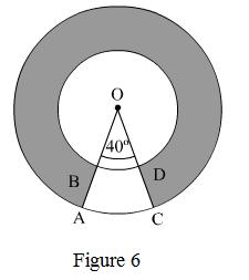 CBSE Class 1 th Mathematics Solved Paper 16 SA II We have Area of shaded regio = Area of circular rig Area of regio ABDC 4 14 7 14 7 6 1 14 7 1 9 8 14 714 7 7 9 696 cm 9 1 cm 41.67 cm. Questio18.