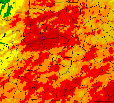 March 2012 April 6, 2012 March 2012 rainfall was generally near normal across most of the HAS but there was an area near Louisville which was above. The wettest section was in Jefferson County KY.